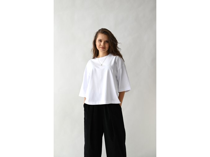 T-shirt top - bílá