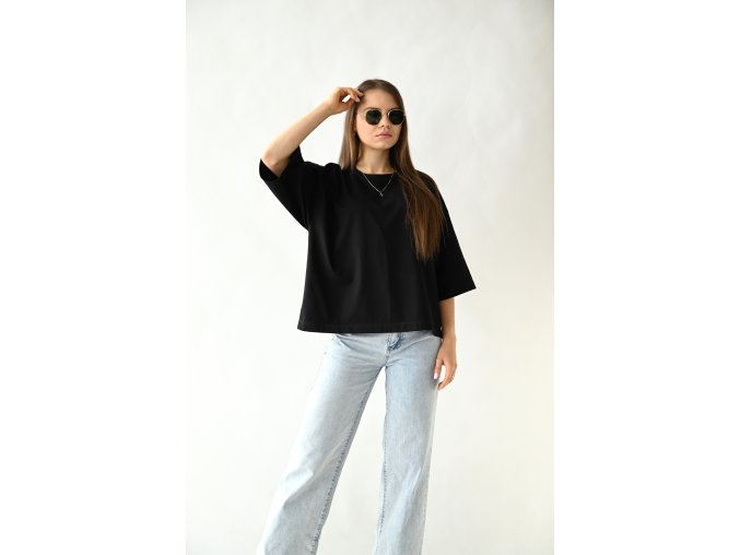T-shirt top - černá