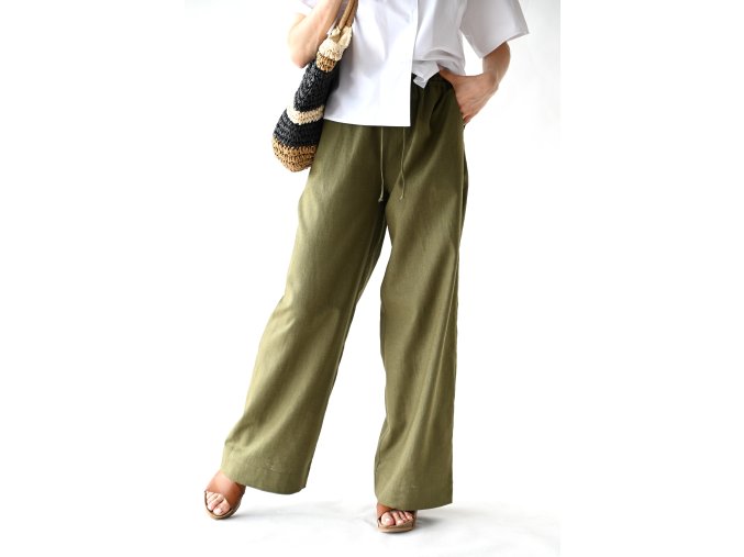 Kalhoty Quimper khaki zelená