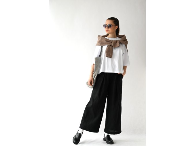 Culottes Daria black linen