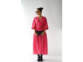 Zavinovací šaty Lorein pink/red