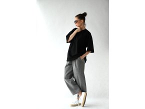 T-shirt top long black