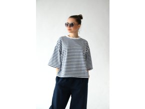 T-shirt top stripe blue