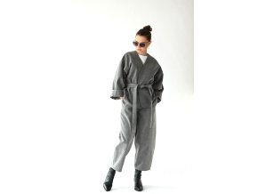 Kimonový kabátek Nambu grey denim