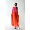 Šaty Josie color block pink/orange
