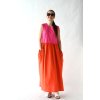 Šaty Josie color block pink/orange