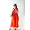 Šaty Josie color block pink/orange
