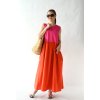 Šaty Josie color block pink/orange