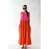 Šaty Josie color block pink/orange