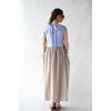 Šaty Josie color block blue/beige