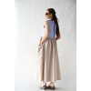 Šaty Josie color block blue/beige