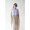 Šaty Josie color block blue/beige