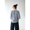 T-shirt top long stripe blue