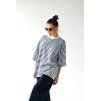 T-shirt top long stripe blue