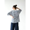 T-shirt top long stripe blue