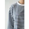 T-shirt top long stripe blue