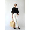 Kulotky Daria denim bílá