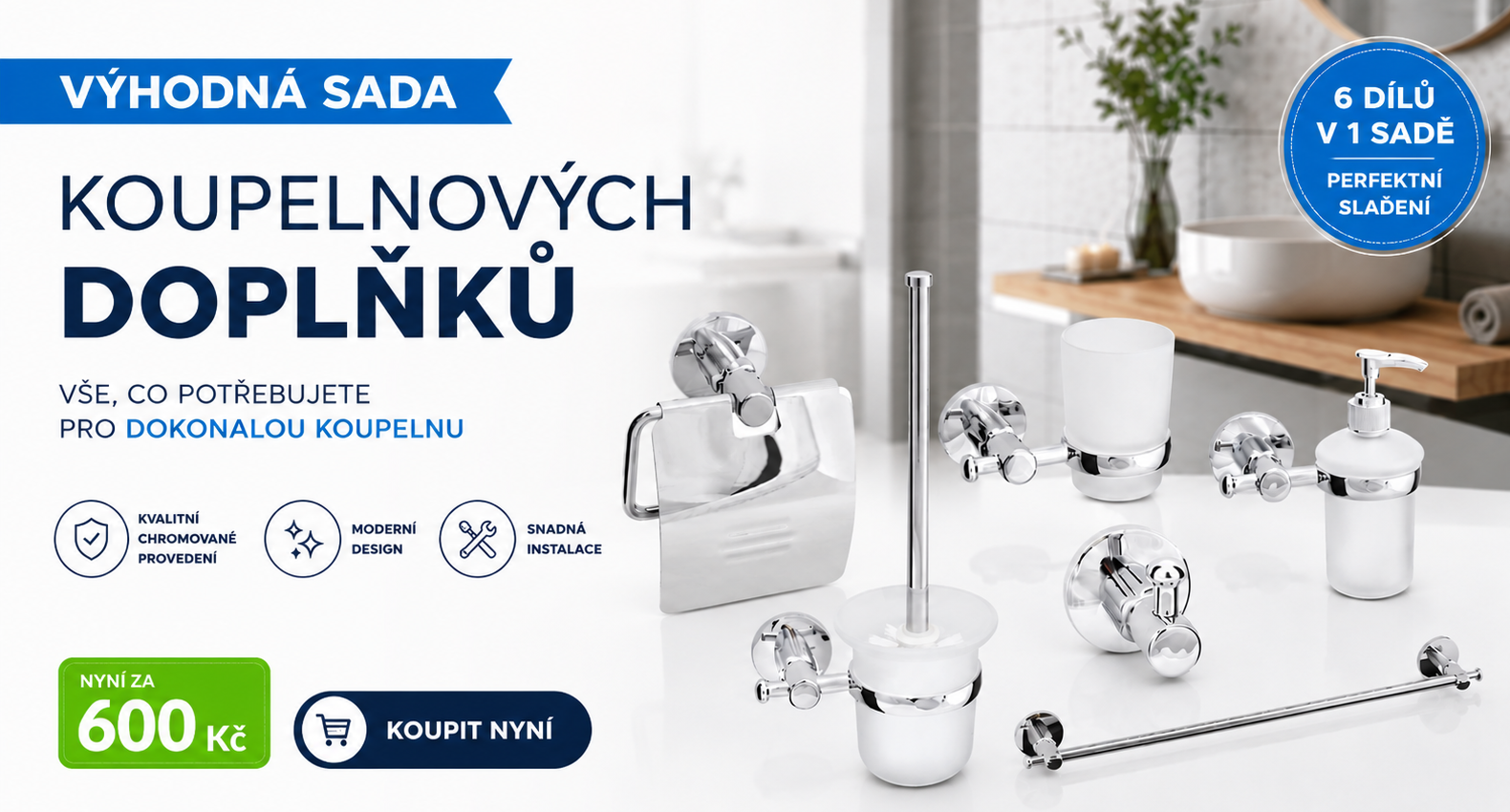 Sada koupelnových doplňků