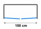 Dvoukřídlé sprchové dveře 100 cm