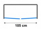 Dvoukřídlé sprchové dveře 105 cm