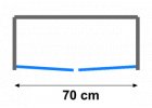 Dvoukřídlé sprchové dveře 70 cm