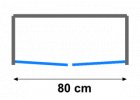 Dvoukřídlé sprchové dveře 80 cm