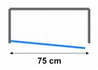 Jednokřídlé sprchové dveře 75 cm