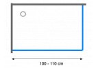 Obdélníkové sprchové kouty 110 cm