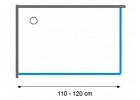 Obdélníkové sprchové kouty 120 cm