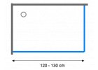 Obdélníkové sprchové kouty 130 cm