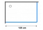 Obdélníkové sprchové kouty 125 cm