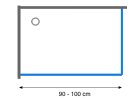 Obdélníkové sprchové kouty 100 cm