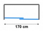 Posuvné sprchové dveře do niky 170 cm