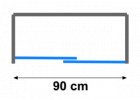 Posuvné sprchové dveře do niky 90 cm