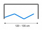 Zalamovací sprchové dveře 120- 135 cm