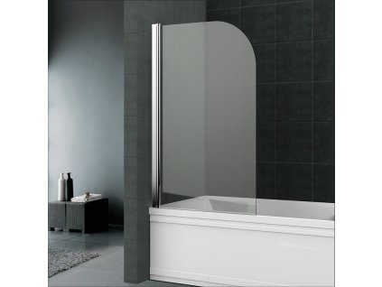 Vanová zástěna, 70 cm, leštěný hliník, sklo Čiré (CK70123K) | czkoupelna.cz