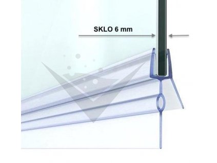 Stírací lišta silikonová spodní 50cm, na sprchové dveře 6 mm - sada 2 ks | czkoupelna.cz
