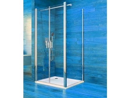 Sprchový dvoukřídlový čtvercový kout LIMA 80 cm, rám chrom ALU | czkoupelna.cz