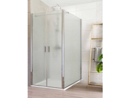 Sprchový obdélníkový kout LIMA 80x100x190 cm, rám chrom ALU point