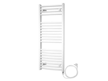 Otopný žebřík oblý 450x970 mm, bílý, elektrický | czkoupelna.cz