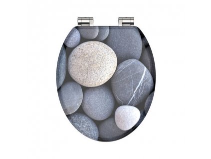 Duroplastové sedátko Grey Stones 80130 se zpomalovacím mechanismem SOFT-CLOSE | czkoupelna.cz