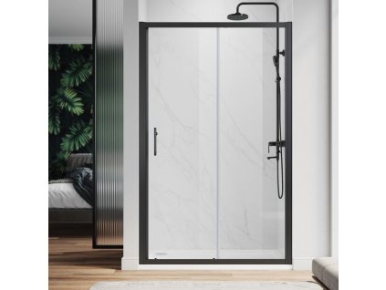 Posuvné sprchové dveře ROSS Comfort 110 Black | czkoupelna.cz