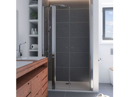 Komfort T2 PLUS20 90 - sprchové dvoukřídlé dveře 87-92 cm levá | czkoupelna.cz