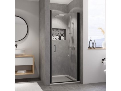 ROSS ALORE BLACK 80x190cm - jednokřídlé sprchové dveře 76-81cm | czkoupelna.cz