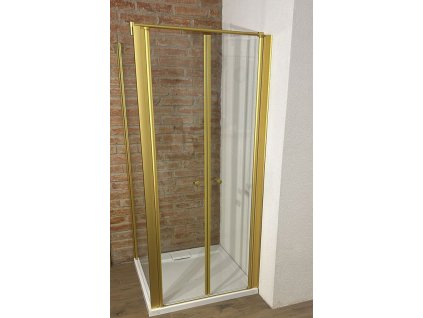 Obdélníkový sprchový kout Komfort kombi GOLD 85 x 90 cm