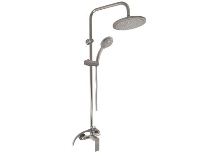 NIL - metal grey - lesk - sprchový sloup s hlavovou a ruční sprchou NL182.5/7MGL | czkoupelna.cz