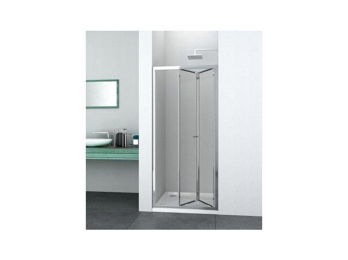 Sanotechnik FD80 chrome sprchové dveře, šířka 80cm, zalamovací | czkoueplna.cz
