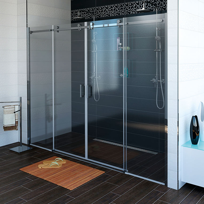 Gelco DRAGON sprchové dveře 1800mm čiré bezpečnostní sklo 8 mm s povrchovou úpravou COATED GLASS. Výška dveří je 200 cm