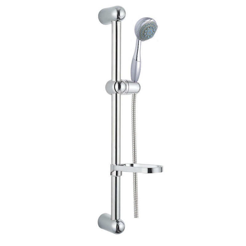 Mereo Sprchová souprava, pětipolohová sprcha, dvouzámková hadice, stavitelný držák, mýdlenka, plast/chrom (CB 900A)