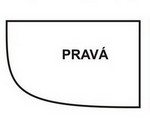 Jar-Ex Masážní vířivá asymetrická vana AIR pneu 150 x 100 cm Varianta: Pravá součástí vany je odtokový komplet